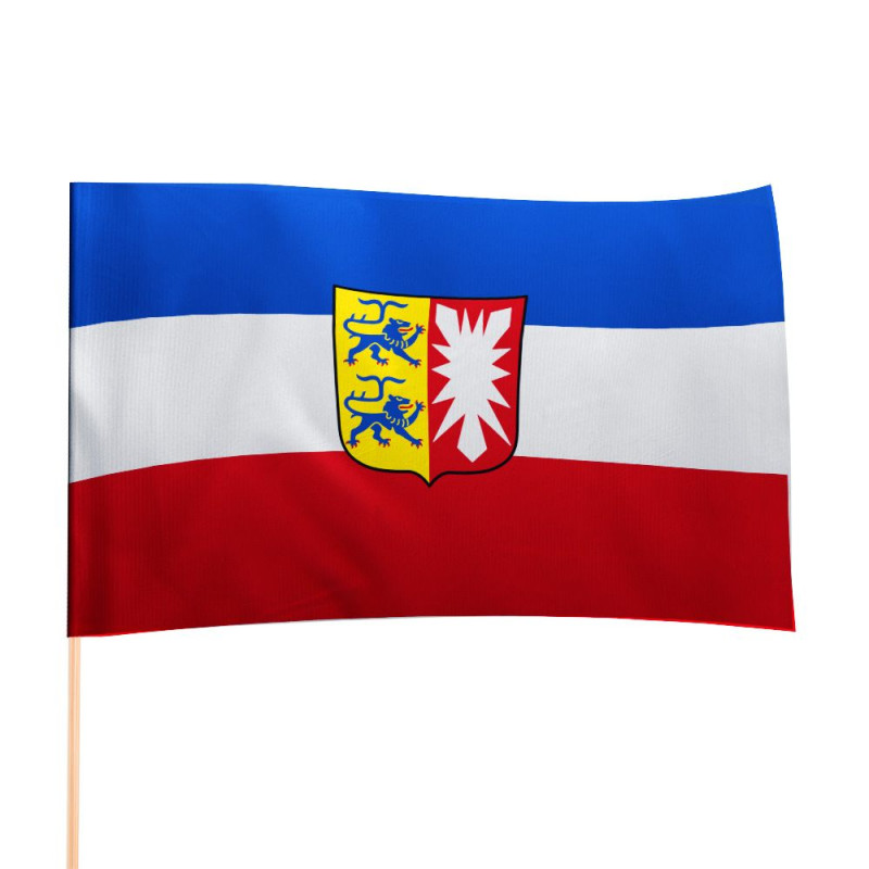 Flaga Szlezwika-Holsztynu uszyta w Polsce