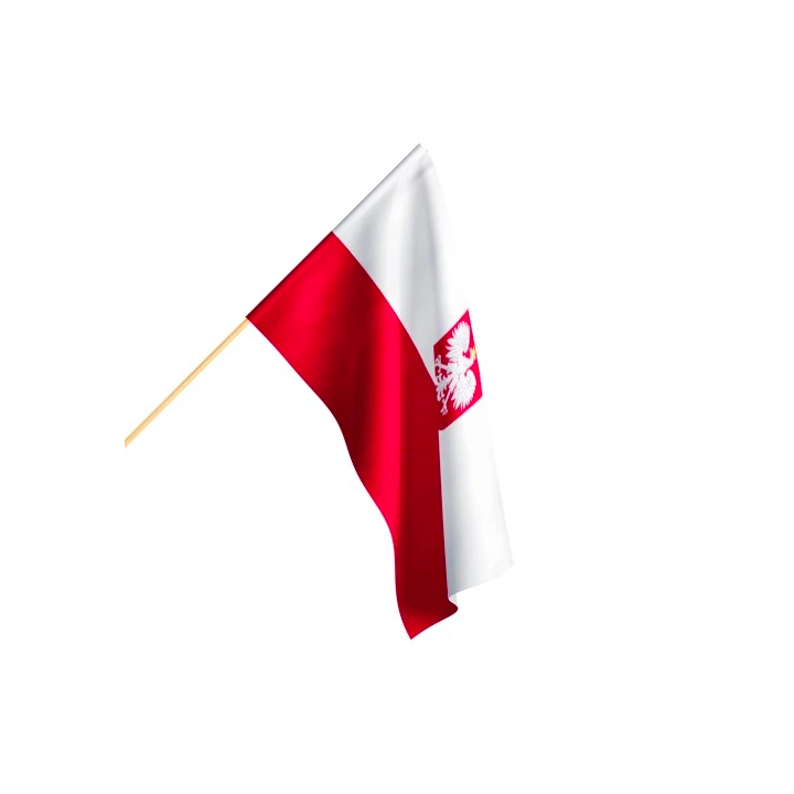 Flaga Polski - Bandera z godłem
