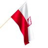 Flaga Polski - Bandera z godłem