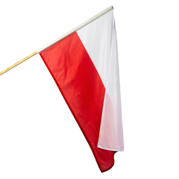 Flaga Polski z drzewcem – zestaw flaga + drzewiec 150cm