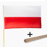 Flaga Polski z drzewcem 150cm ZESTAW