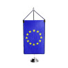 Stojak do flag na biurko - srebrny