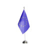 Stojak do flag na biurko - srebrny