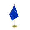 Stojak do flag na biurko sferyczny - złoty