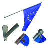 Zestaw fasadowy uchwyt do flagi + maszt 150cm aluminum