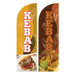Żagiel reklamowy, flaga reklamowa "KEBAB"