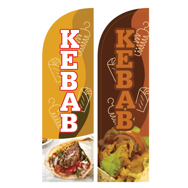 Żagiel reklamowy, flaga reklamowa "KEBAB"