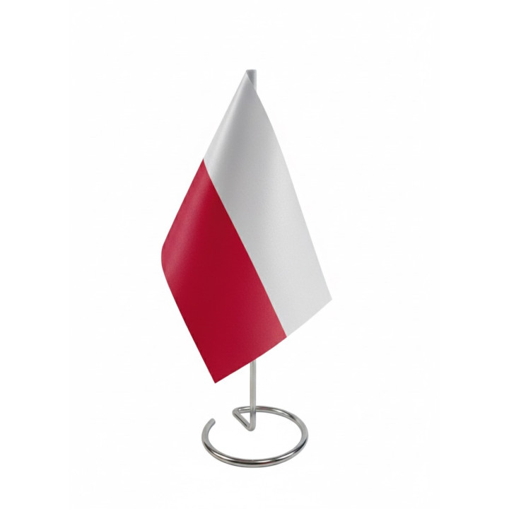 Elegancki stojak na flagę 36 cm | Biurkowy stojak metalowy