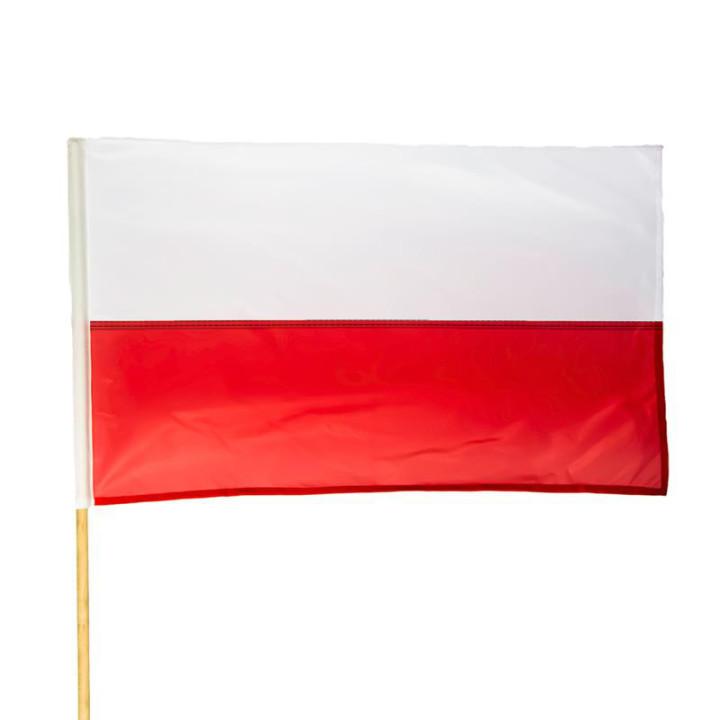 Flaga Polski z przeszyciem - wyraziste kolory i duża wytrzymałość