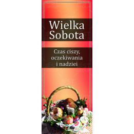 Baner religijny na Wielką Sobotę, trwały nadruk | JEST