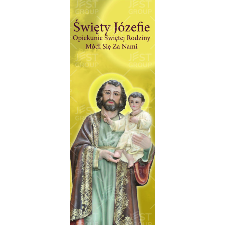 Baner religijny ze świętym Józefem, polski producent | JEST