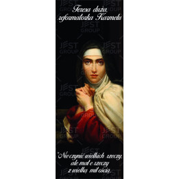Baner religijny ze świętą Teresą, trwały nadruk | JEST