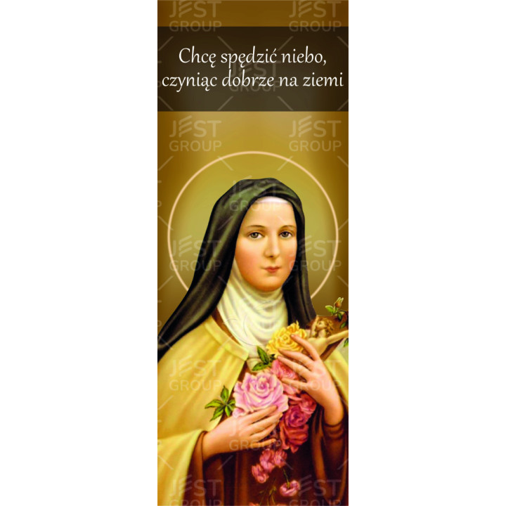 Baner religijny ze świętą Teresą, polski producent | JEST