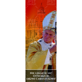 Baner religijny z Janem Pawłem II, wysoka jakość | JEST