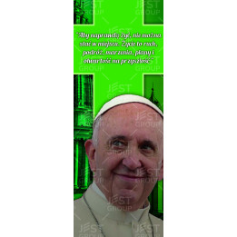 Baner religijny z Papieżem Franciszkiem, trwały nadruk | JEST