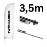 Żagiel reklamowy z własnym nadrukiem 3,5m ZESTAW
