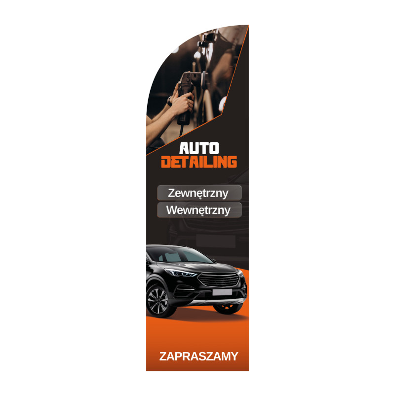 Żagiel, flaga reklamowa AUTO DETAILING | JEST