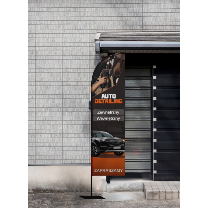 Żagiel, flaga reklamowa AUTO DETAILING | JEST