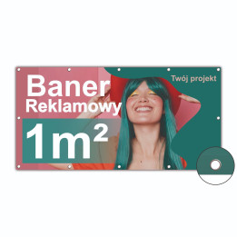 Baner reklamowy PVC 1 m² - personalizowany nadruk, wysoka wytrzymałość